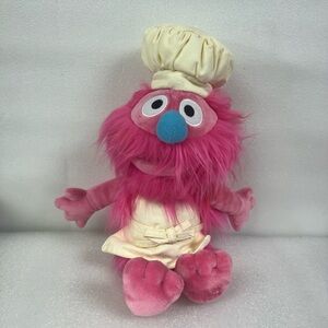 Sesame Street Gonger Plush 14" Pink Chef Stuffed Animal Gund Muppet 2019 ✅READ